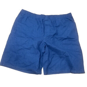 NWOT Orton Navy blue linen cotton shorts mens XL elastic pull on drawstring